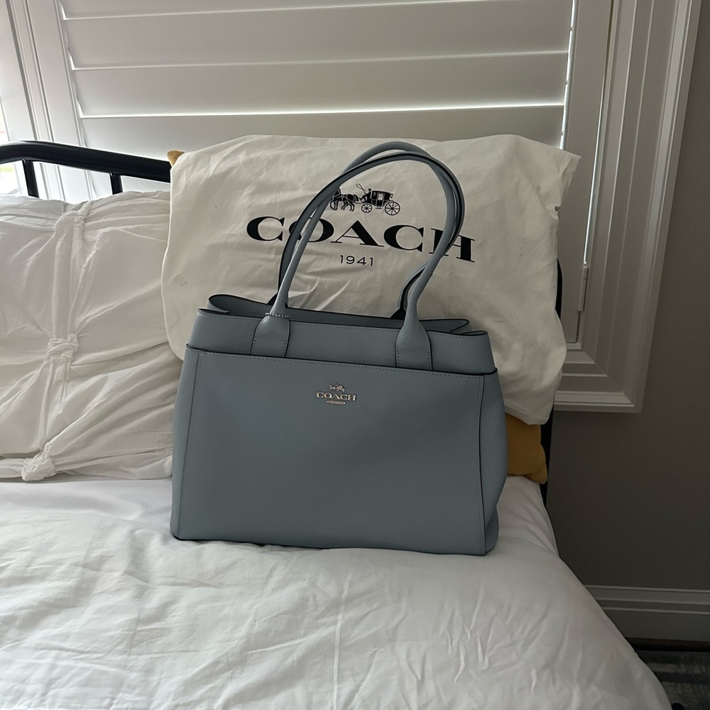 Blue coach purse